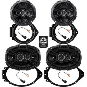 KICKER Speakers 6.5 & 6X9 inch for Chevrolet Malibu 2013-2024 Upgrade Kit - 2 Pairs of DS Series with Adapters and Harness, Car Audio Front Door & Rear Deck Speaker 43DSC6504 & 43DSC69304