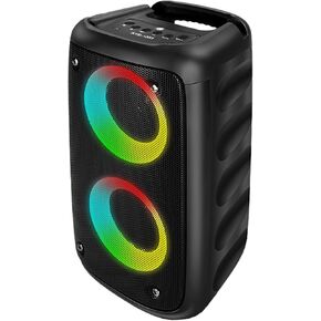 Wireless Speaker with Subwoofer,Portable Wireless Bluetooth Speaker， Party Disco Light, TWS, TF,(Surprise The Lucky with MIC)