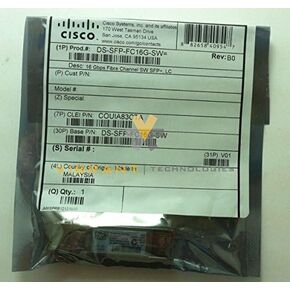 Cisco DS-SFP-FC16G-SW= SFP+ transceiver module - fiber optic - LC multi-mode - up to 1310 ft - 850 nm - for P/N: DS-X9448-768K9=