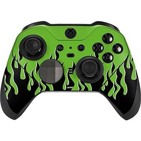 Skinit Decal Gaming Skin Compatible with Xbox Elite Wireless Controller Series 2 - Officially Licensed Originally Designed Green Flames Design