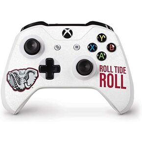 Skinit Decal Gaming Skin Compatible with Xbox One S Controller - Officially Licensed College Alabama Crimson Roll Tide Design
