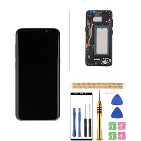[Mysterious Night Black Frame] TFT LCD Digitizer Screen Touch Assembly Replacement LCD Display for Samsung Galaxy S8 G950 G950A G950F G950P G950R4 T U V W 5.8inch by BITANR