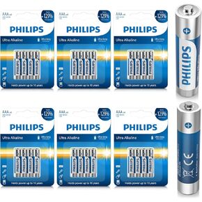 Philips AAA Batteries 24 Pack Alkaline Triple A Battery 1.5V Ultra Long Lasting 3A Batteries for All Your Devices-10-Year Shelf Life
