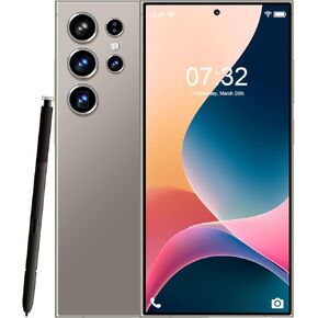 Smartphone Unlocked Cell Phones C24 Ultra 6.82in HD Screen The Black Phone 12GB/256GB Android 14 Straight Talk Phone 8000mAh 512GB Extension Dual Sim Boost Mobile Phones Telefonos (Purple)