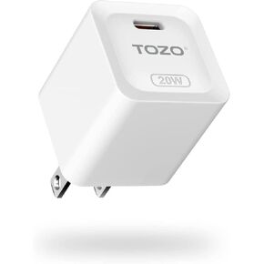 TOZO Upgraded 33W PD Power Adapter for iPhone Charger Fast Charging, USB C Wall Charger Block, Compatible with iPhone 16/15/14/13/SE/12 Series, Samsung Galaxy S24/S23/S22 Series Black