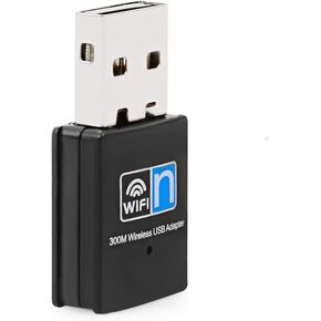 WiFi Amplifier 300Mbps USB WiFi Wireless Adapter Black 2.0 Network Card for PC Desktop Laptop (Color : As Shown Size : One Size)