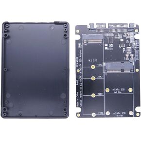 2 in 1 M.2 NGFF B-Key & mSATA SSD To SATA 3.0 Adapter Converter Case Enclosure