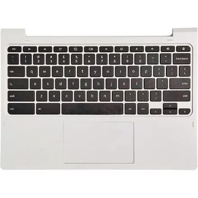 New Replacement for Lenovo Chromebook 11 C330 Laptop Upper Case Palmrest Keyboard Touchpad Assembly Part 5CB0S72816 5CB1B77634 White