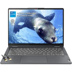 Lenovo Flex 5i 14 2-in-1 Laptop, (14" FHD+ Touch 60Hz IPS 300nits, 10-Core i5-1235U, 8GB RAM, 1TB SSD) Backlit KB, Thunderbolt4, Wi-Fi6, Win11 Pro Office Lifetime License, with HDMI Cable, W/GaLiMu