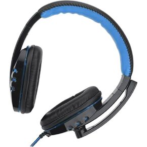 Computer Gaming Headphones with LED Lights Breathable Earmuffs Subwoofer Microphone Cable Compatible with Black and Color for Long Gaming Sessions