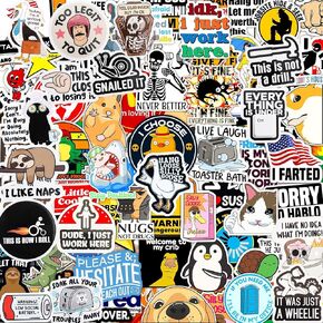 265pcs Funny Adults (Dirty) Meme Sticker Pack, Internet Culture Vinyl Decals, Humorous Mixed Collection