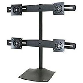 Ergotron DS100 Series 33-324-200 Quad-Monitor Desk Stand - Steel - Black (Renewed)