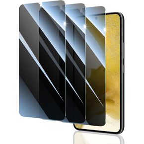 Privacy Screen Protector and Camera Lens Protector for Samsung Galaxy S22, Double Shatterproof Anti-Spy Tempered Glass Film, Private Protection, [Anti-Scratch][9H Hardness], 3-Pack Each