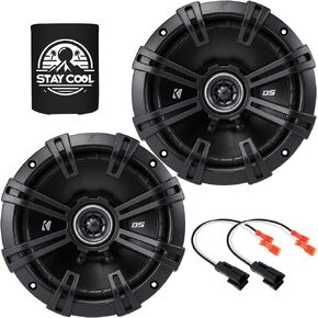 KICKER Speakers 6.5 inch for Chevrolet Silverado 2500 1999-2002 Upgrade Kit - Pair of DS Series with Harness, Car Audio Front Door Speaker for Chevy 3500 HD New/Old Body Style (All Cab) DSC650