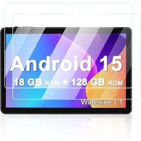 واقي الشاشة لـ ovallink YQ10SMAX Android 15 Tablet 10 بوصة 2 في 1 أقراص ، مضاد للخلع 9H صلبة اللمس حساس 2.5D الحواف الدائرية خالية من التثبيت سهلة التثبيت ، 2 عبوة.