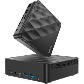 Mini PC, Intel 12th Gen Alder Lake- N100(up to 3.4GHz), 16GB DDR4 RAM 512GB M.2 SSD, Desktop Computer Support 4K Dual Display/USB3.2/Type C/WiFi 6/BT5.2/Gigabit Ethernet for Home/Office (16G+ 512G)