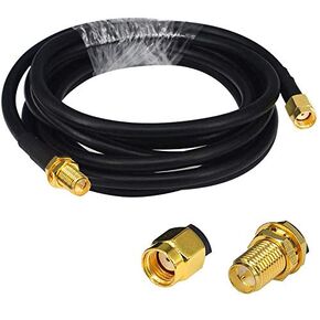 onelinkmore WiFi Antenna Extension Cable 50 Ohm RP SMA Male to RP SMA Female Connector Pure Copper Coax Cables for 3G/4G/5G/LTE/ADS-B/Ham/GPS/WiFi/RF Radio to WiFi Antenna Extension (5M)