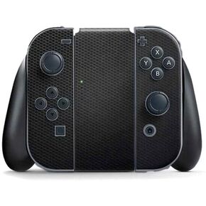 Skinit Decal Gaming Skin Compatible with Nintendo Switch (2017-2021) Joy-Con Controller - Officially Licensed Specialty Vinyl Black Hex Texture Design