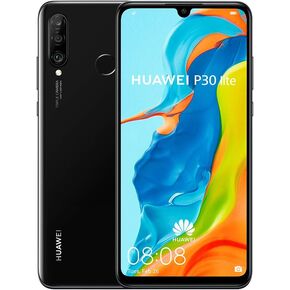 Huawei P30 Lite (128GB, 4GB RAM) 6.15" Display, AI Triple Camera, 32MP Selfie, Dual SIM Global 4G LTE GSM Factory Unlocked MAR-LX3A - International Version (Midnight Black)