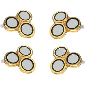 2 Pack Lens Protector for Meta Quest 3S Accessories, High Definition Camera Protector Cover for meta/Oculus 3S, Alloy Frame, Thin 9H Tempered Glass for VR Accessories,Gold