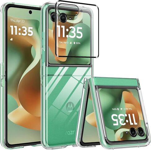 Clear Case for Motorola Razr 2025,Razr 2025 Phone Case with Screen Protector,Slim Thin Shockproof Protective Case Cover for Moto Razr 2025,Transparent in Saudi Arabia