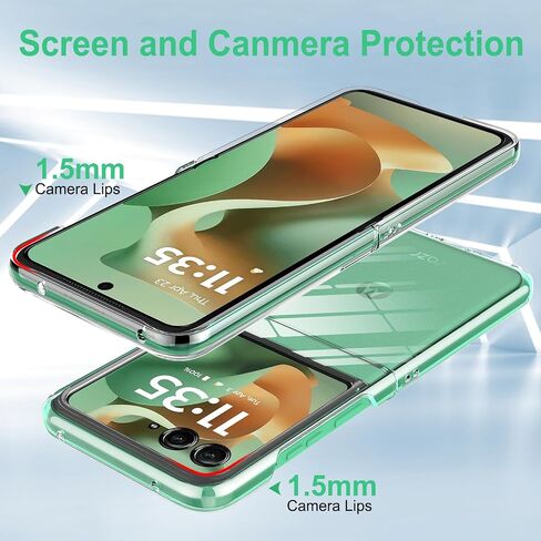 Clear Case for Motorola Razr 2025,Razr 2025 Phone Case with Screen Protector,Slim Thin Shockproof Protective Case Cover for Moto Razr 2025,Transparent in Saudi Arabia