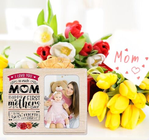 FaCraft First Mothers Day Picture Frames 4x6 Wood 1st Mother's Day Photo Frame for Mom from Baby First Mothers Day Gifts Frames for New Mom New Baby Mom to be Newborn New Parents Boy Girl Baby Nursery in Kuwait