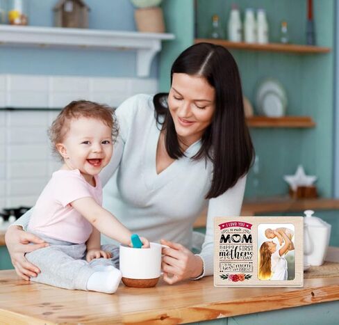 FaCraft First Mothers Day Picture Frames 4x6 Wood 1st Mother's Day Photo Frame for Mom from Baby First Mothers Day Gifts Frames for New Mom New Baby Mom to be Newborn New Parents Boy Girl Baby Nursery in Kuwait