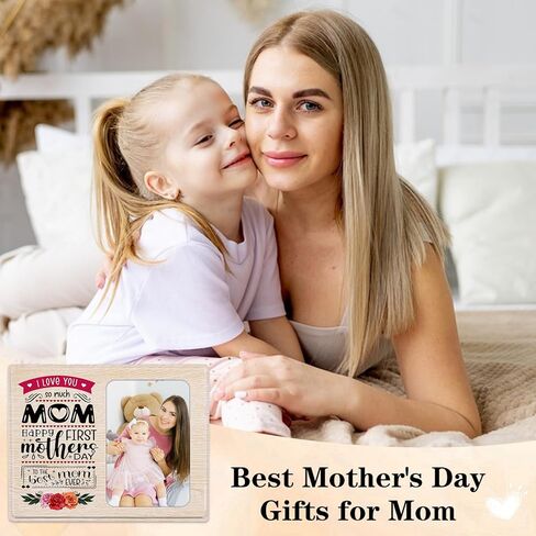 FaCraft First Mothers Day Picture Frames 4x6 Wood 1st Mother's Day Photo Frame for Mom from Baby First Mothers Day Gifts Frames for New Mom New Baby Mom to be Newborn New Parents Boy Girl Baby Nursery in Kuwait
