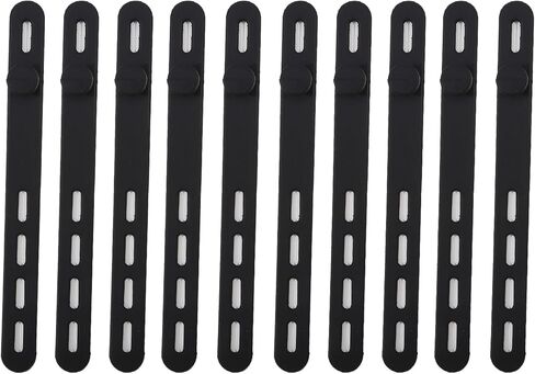 10 PCS Silicone Cable Ties Cord Organizer Wrap - إدارة علاقات الأسلاك مع مشبك القفل ، ربط حزام كابل الشاحن المرن قابل للتعديل ، حارس الحبل الكهربائي للمنزل (لافندر) in Saudi Arabia