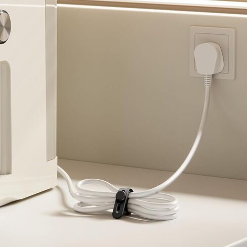 10 PCS Silicone Cable Ties Cord Organizer Wrap - إدارة علاقات الأسلاك مع مشبك القفل ، ربط حزام كابل الشاحن المرن قابل للتعديل ، حارس الحبل الكهربائي للمنزل (لافندر) in Saudi Arabia