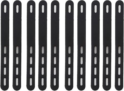 10 PCS Silicone Cable Ties Cord Organizer Wrap - إدارة علاقات الأسلاك مع مشبك القفل ، ربط حزام كابل الشاحن المرن قابل للتعديل ، حارس الحبل الكهربائي للمنزل (لافندر) in Saudi Arabia