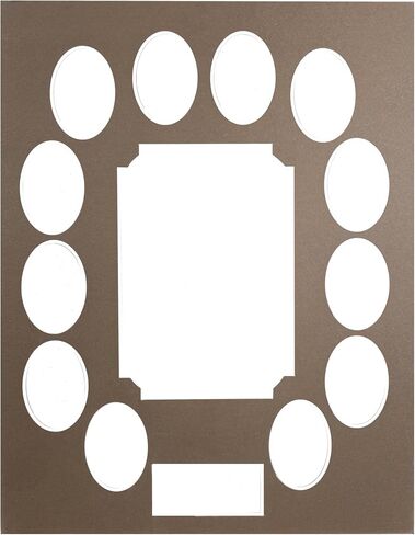 BARNWOODUSA 12 Years of School or Sports Pictures Bevel Cut Mat (11x14, Weathered Wood) in Kuwait
