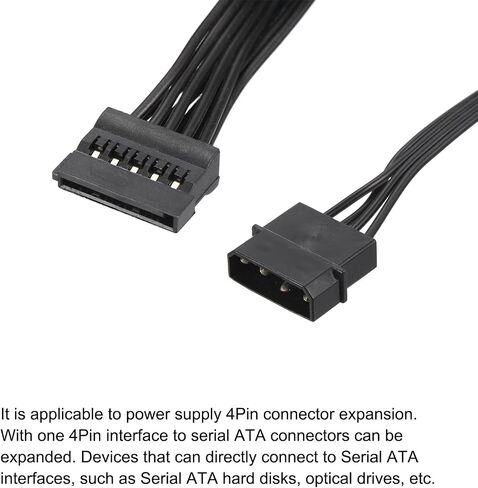 Meccanixity 4 دبوس الذكور IDE إلى كابل محول محول الطاقة التسلسلي ATA 220 مم/8.7 "محرك الأقراص الثابتة HDD SSD كابل ، حزمة 2 in Kuwait