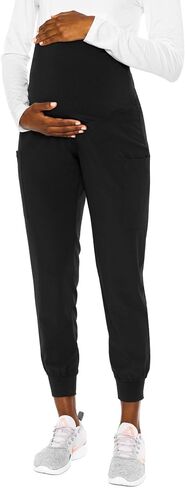 Med Couture Women's Maternity Jogger Pant, Black, Large Petite in Saudi Arabia