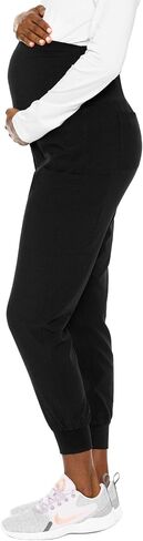 Med Couture Women's Maternity Jogger Pant, Black, Large Petite in Saudi Arabia