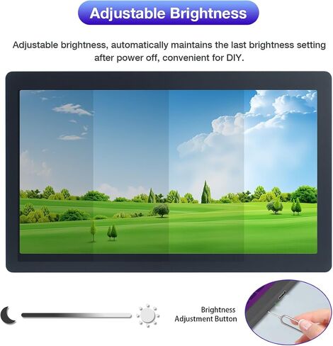 7 Inches USB Mini Monitor 1024x600 IPS Screen for AIDA64 Type C Sub Screen for PC Secondary Display Computer Case DIY & Monitoring in Saudi Arabia