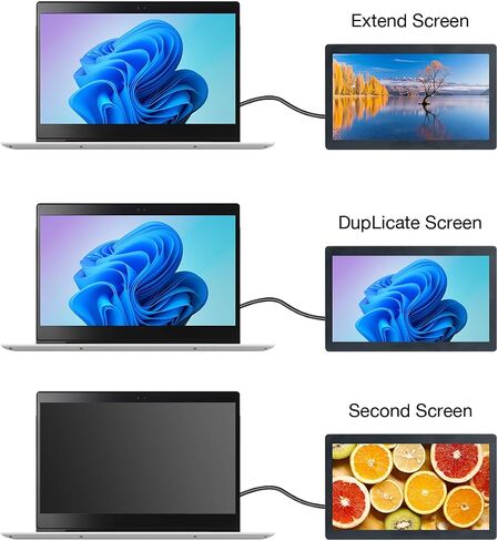 7 Inches USB Mini Monitor 1024x600 IPS Screen for AIDA64 Type C Sub Screen for PC Secondary Display Computer Case DIY & Monitoring in Saudi Arabia