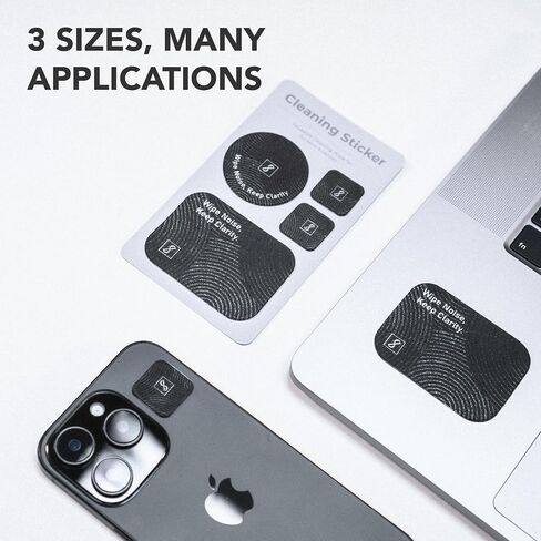 SleekStrip Portable Cleaning Sticker Pad Reusable Screen Cleaner Wipes Lens Cleaner Wipes for Phone iPad Car Touch Screen Display MacBook Computer Laptop Camera Lens Electronic TV Monitor - 2PK (8PCS) in Kuwait