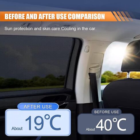 Car Window Shade, Breathable Mesh Privacy Protection Shade, Stretch Car Window Screens, Heat Block UV Protection Cover, Auto Side Rear Window Sun Shade for Car Truck SUV Camping in Saudi Arabia