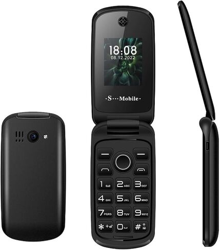 Yoidesu 2g F4 Flip Phone ، الأزرار الكبيرة SIM SOS كبيرة من السهل استخدام هاتف كبير مع مصابيح LED. شاشة كبيرة مكبر صوت قوي ، عرض 1.77 بوصة للأطفال المسنين (قابس الولايات المتحدة in Kuwait