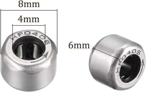 10pcs HF0608 Needle Roller Bearings - [6mm x 10mm x 8mm] One Way Clutch Bearing for Transmission Use, Chrome Steel Rollers in Saudi Arabia