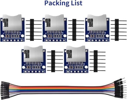 Mini SD Card Module ، Micro SD Card Reader Poard Support Mini SD بطاقة مع 10 سم من الذكور إلى واجهة Dupont Cable SD لـ Arduino Raspberry Pi in Kuwait