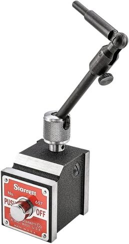 Starrett Magnetic Base Indicator Holder for Test, Back-Plunger, AGD, Dial and Miniature-Dial Indicators - Complete Set - 657AA in Saudi Arabia