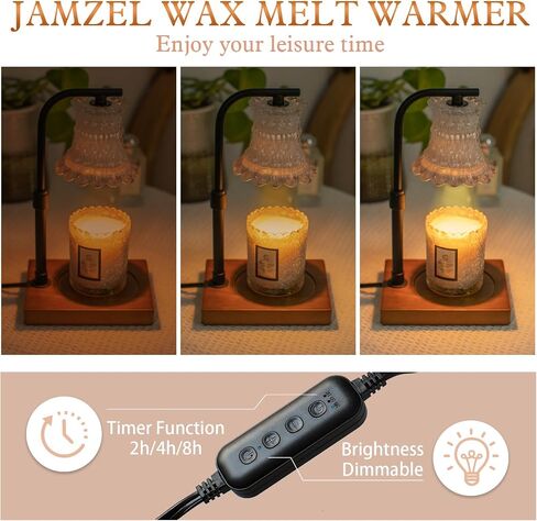 JAMZEL Candle Warmer Lamp Metal (Black-3) in Saudi Arabia