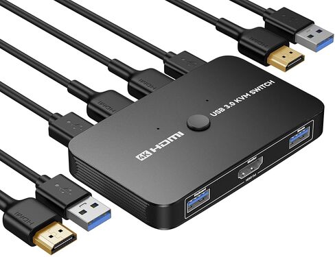 مفتاح KVM ، Ablene Aluminium KVM Switch HDMI ، مفتاح KVM لأجهزة كمبيوتر 2 تشترك in Kuwait