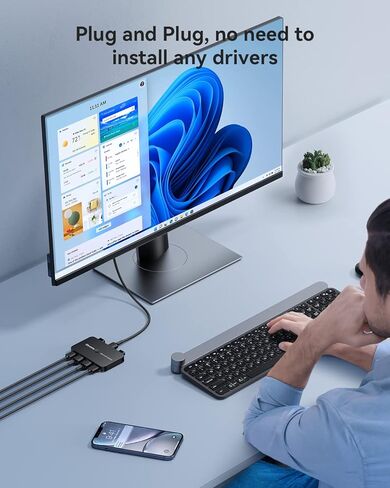 مفتاح KVM ، Ablene Aluminium KVM Switch HDMI ، مفتاح KVM لأجهزة كمبيوتر 2 تشترك in Kuwait