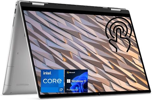 Dell Inspiron 7630 I7 16 "Business 2-in-1 Laptop ، FHD+ Touchscreen ، Intel Core I7-1360p ، 16GB DDR5 RAM ، 4TB PCIE SSD ، قارئ بطاقة SD ، Lacklit KB ، HDMI ، Wi-Fi 6 ، Win 11 Pro in Kuwait