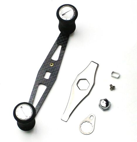 السيد Z 102mm بكرات صيد الأسماك مقبض قبضة ألياف الكربون الكربون بكرة بكرة Rocker Crank الملحق. in Kuwait