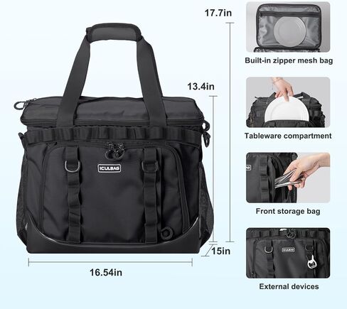 Soft Travel Coolers Bags Insulated Cooling 16hour for Camping Hiking Beach Travel Soft Sided Insulated Cooler Bag 24/48Cans for Women Men in Kuwait
